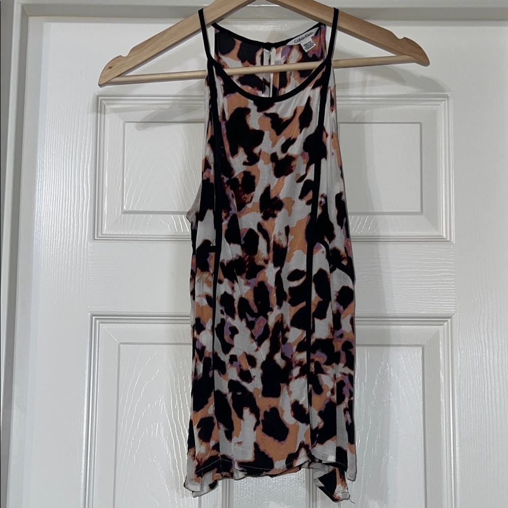 Calvin Klein Stylish Women's Leopard Print Tank Top